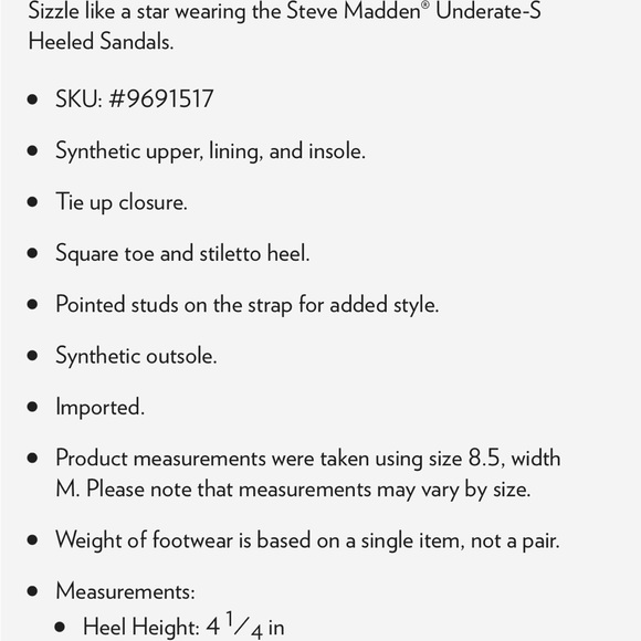 NEW | Steve Madden Underate-S Studded Wrap Heeled Sandals - Picture 10 of 10